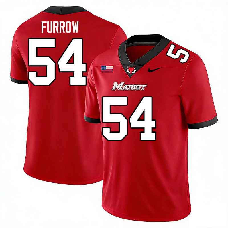 Marist Red Foxes #54 Nate Furrow College Football Jerseys,Uniforms-Red